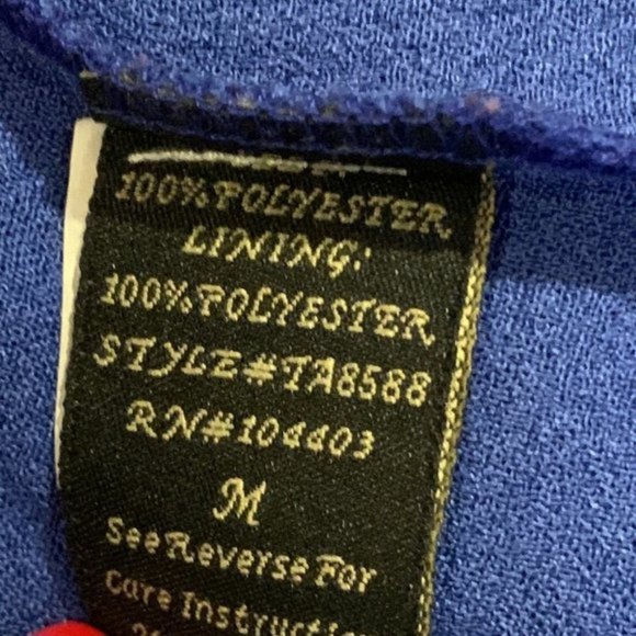 Mine Royal Blue Lightweight Single Breast Blazer Mod Sleeves Size Medium - Picture 8 of 8